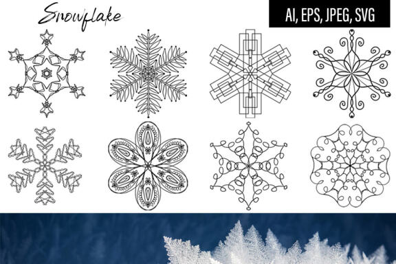 Snowflakes Svg - Snowflake SVG - Christmas bundle SVG