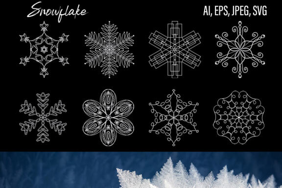 Snowflakes Svg - Snowflake SVG - Christmas bundle SVG
