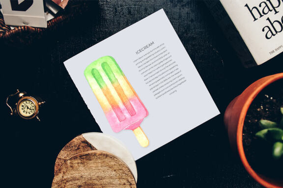 Watercolor Ice-cream Clip Art Bundle