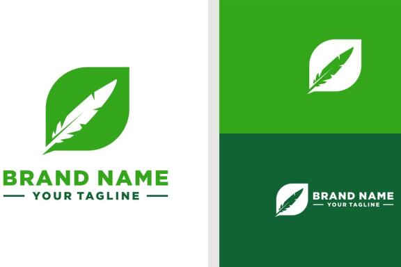 PILLOW LOGO PLUMAGE SIMPLE EDITABLE