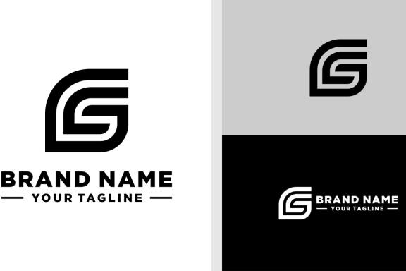 GS LOGO MONOGRAM LINE EDITABLE