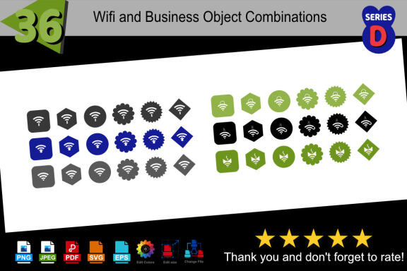 Wifi & Business - Free Shapes