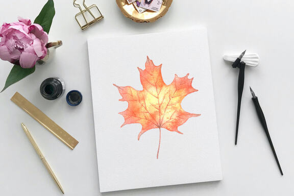 Autumn Flower Watercolor Bundle
