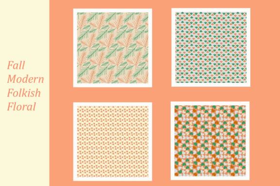 Fall Folkish Floral Seamless Pattern For Fabric