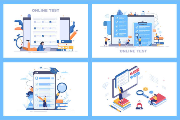14 Online Testing For E-learning and Education Concept