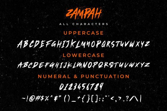 Zampah Brush Font