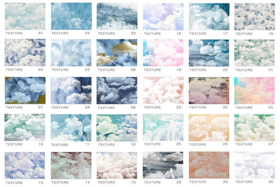 Cloudy Watercolor Abstract Textures