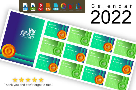 2022 Calendar FREE Version 2