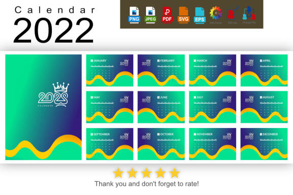 2022 Calendar FREE Version 3