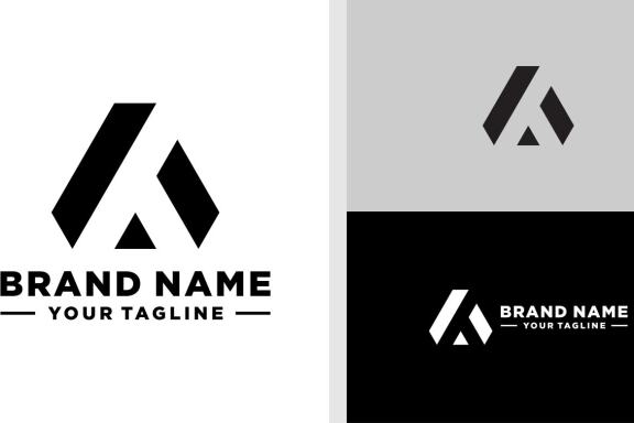LETTER T LOGO MONOGRAM TRIANGLE EDITABLE