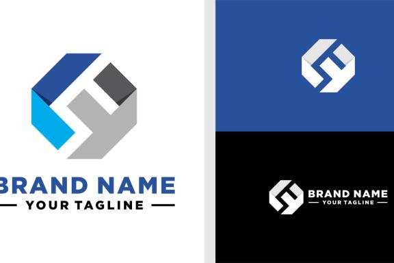 LF LOGO MONOGRAM GEOMETRIC MODERN EDITABLE
