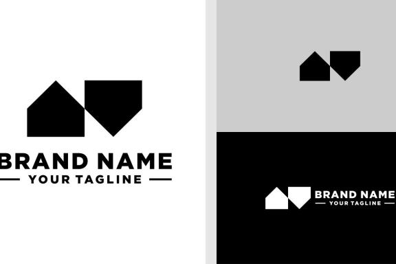 LETTER N LOGO HOME MONOGRAM SIMPLE EDITABLE