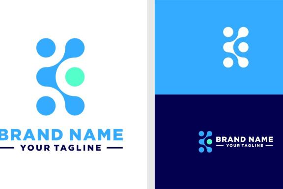 LETTER K LOGO MONOGRAM DIGITAL TECHNOLOGY EDITABLE