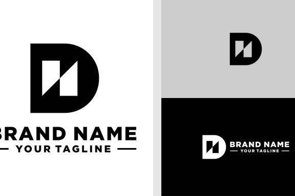 DN LOGO MONOGRAM NEGATIVE SPACE BOLD EDITABLE