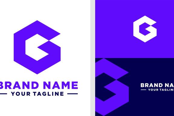 LETTER G LOGO HEXAGON UNUSUAL TECHNOLOGY EDITABLE