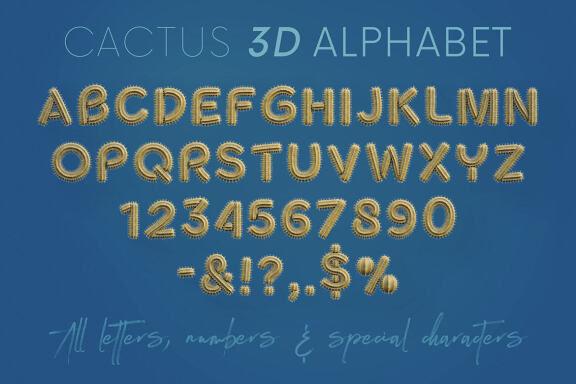 Cactus - 3D Lettering