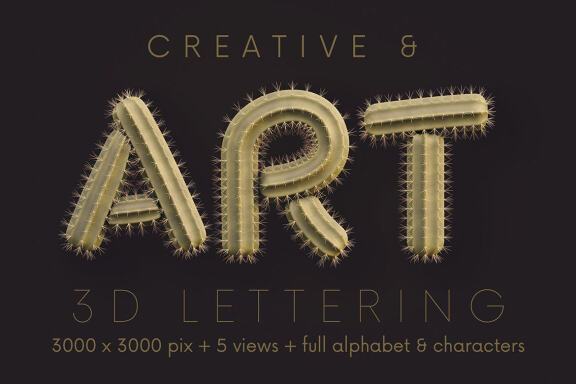 Cactus - 3D Lettering