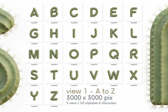 Cactus - 3D Lettering
