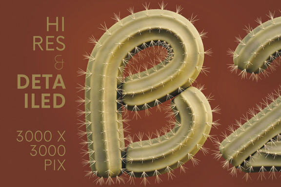 Cactus - 3D Lettering