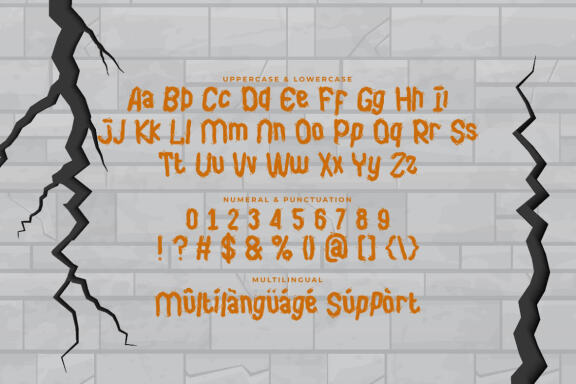 Cracked Words Cartoon Font