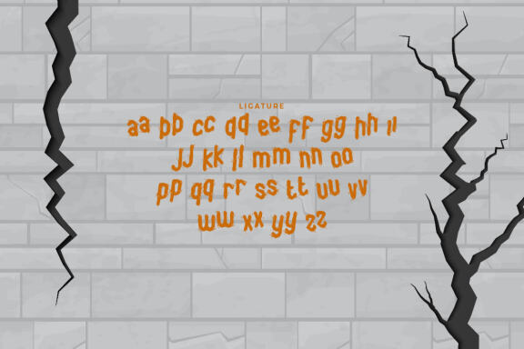 Cracked Words Cartoon Font