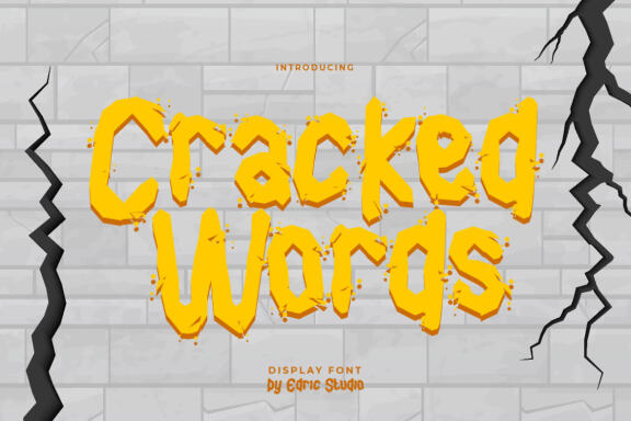 Cracked Words Cartoon Font