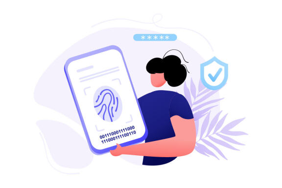 Identity Biometric Verification flat illustration