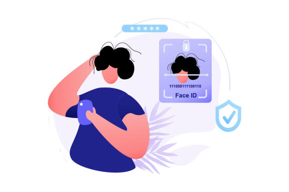 Identity Biometric Verification flat illustration