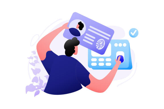 Identity Biometric Verification flat illustration