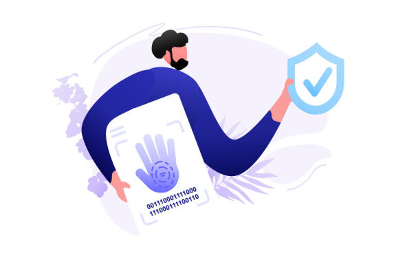 Identity Biometric Verification flat illustration
