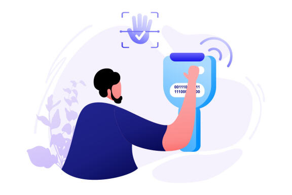 Identity Biometric Verification flat illustration