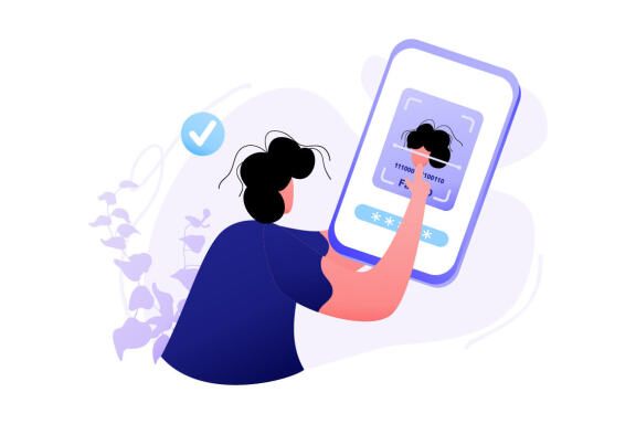 Identity Biometric Verification flat illustration