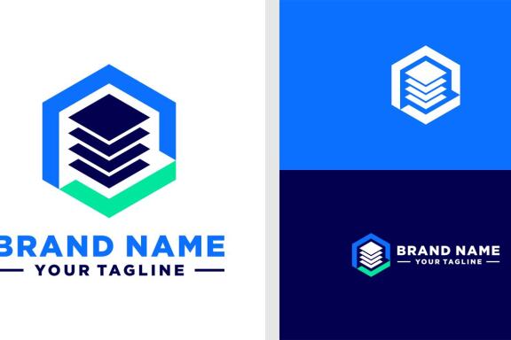 PICTURE COLLECTION LOGO APP TECHNOLOGY HEXAGON EDITABLE
