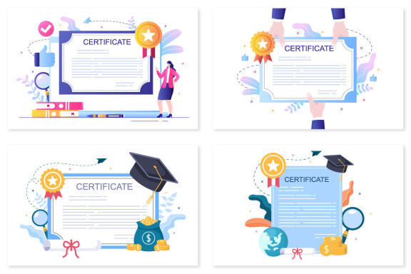 15 Certificate Document Illustration