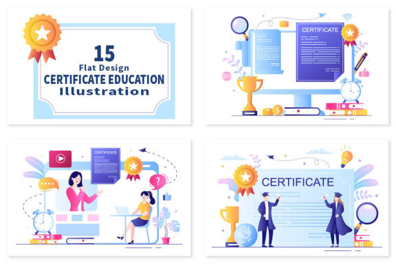 15 Certificate Document Illustration