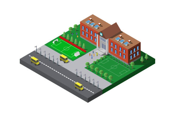 Isometric city - school