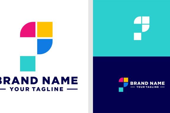 LETTER P LOGO MONOGRAM UNIQUE GEOMETRIC