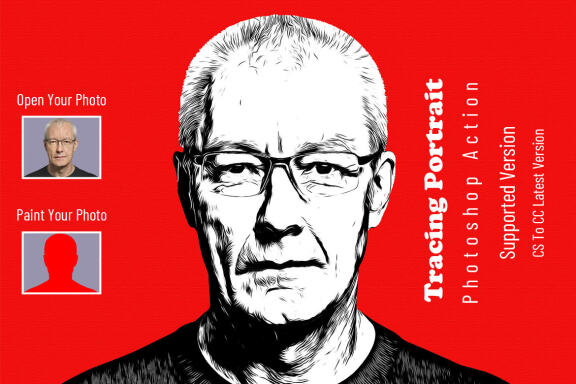 Tracing Portrait Photoshop Action