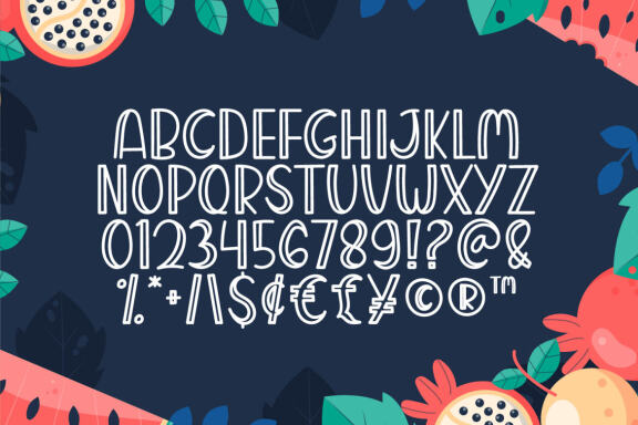 Fresh Fruit - Cute Display Font