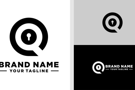 LETTER Q LOGO LOCK NEGATIVE SPACE MONOGRAM