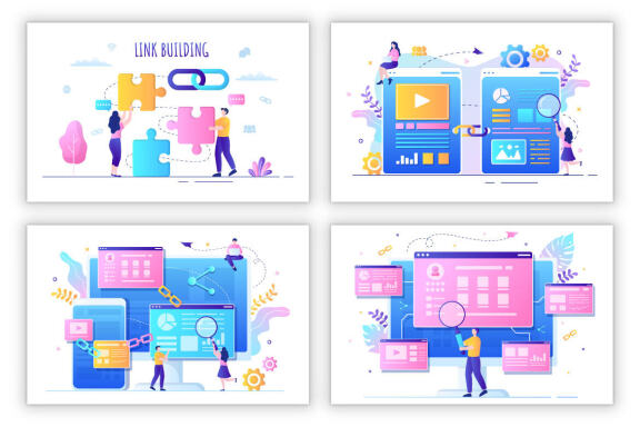 14 SEO Optimization Link Building Illustration