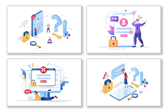 14 Forgot Password and Account Login Illustration