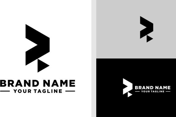 LETTER R LOGO MONOGRAM ARROW GEOMETRIC EDITABLE