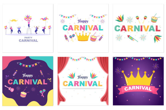 18 Happy Music Party Carnival Celebration Illustration