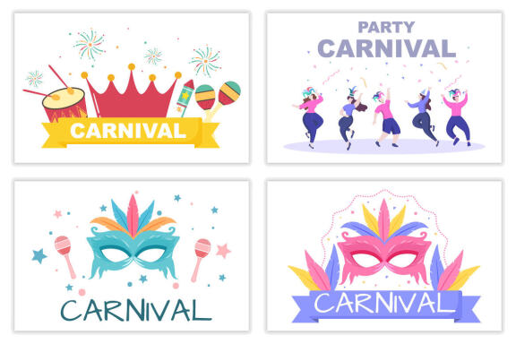 18 Happy Music Party Carnival Celebration Illustration