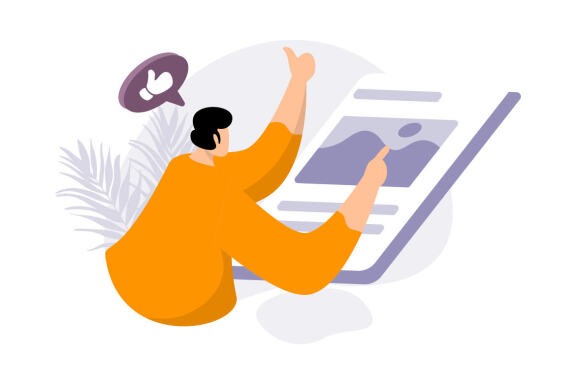 Call to Action flat Illustration