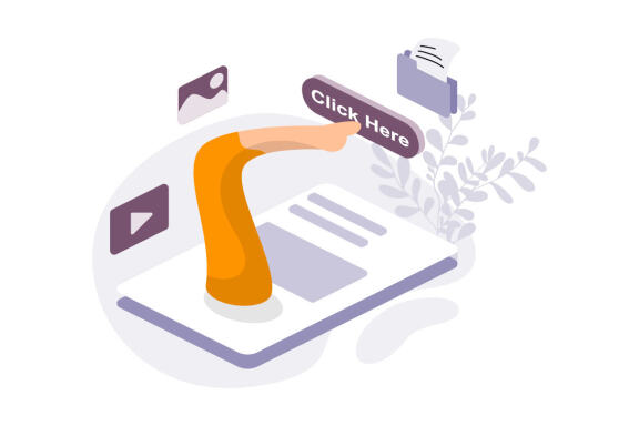 Call to Action flat Illustration