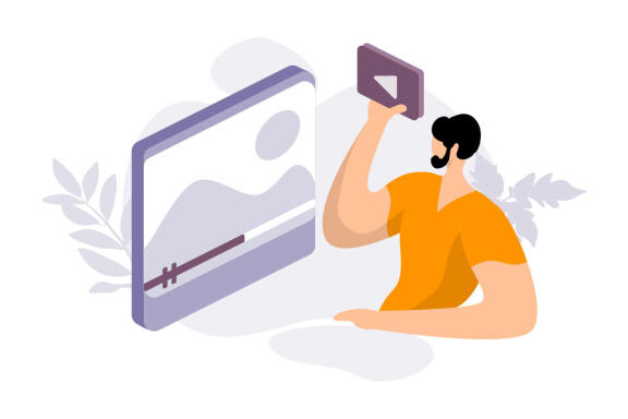 Call to Action flat Illustration