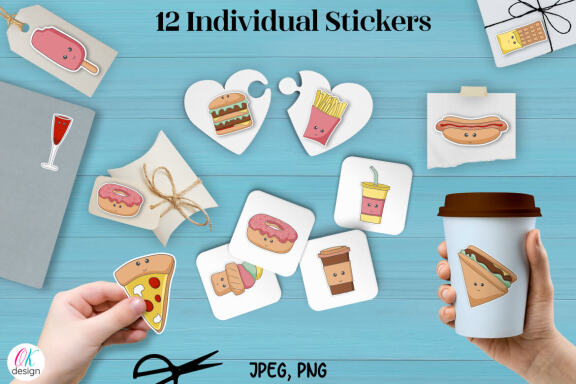 Kawaii Junk Food Stickers