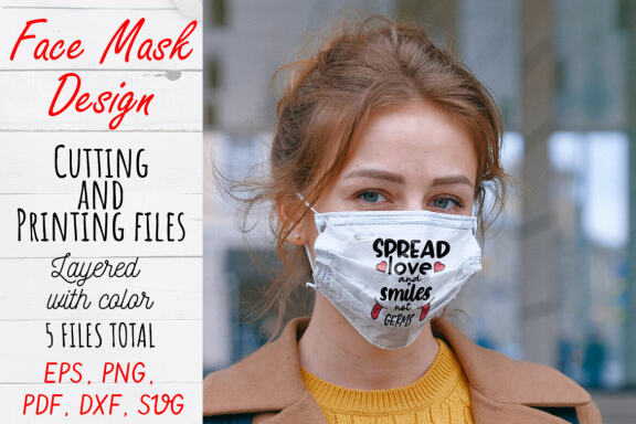 Face Mask SVG Bundle. Face Mask Quote PNG, JPEG, PDF, SVG, DXF files.